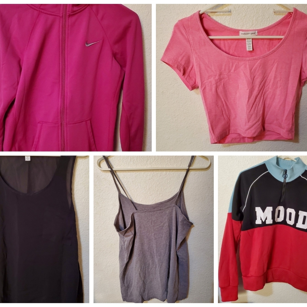 Women's Clothes Bundle Lot Deal Crop Top Shirt Sweatshirt Sweater Thermal